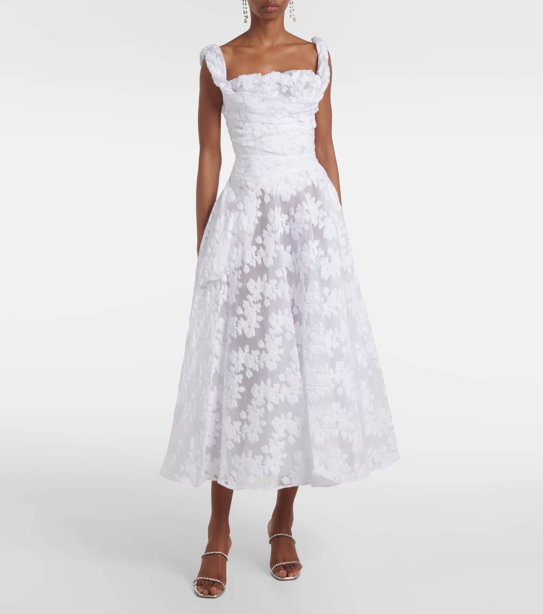 Draped midi dress - 2