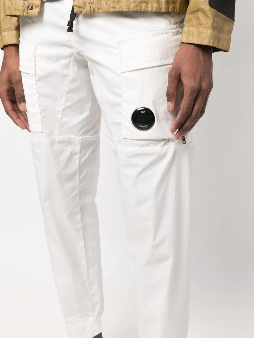 Lens-embellished tapered trousers - 5