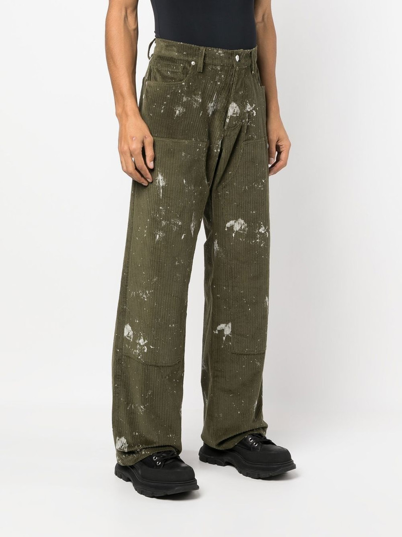 paint-splatter corduroy trousers 3