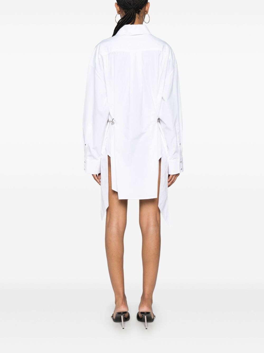 chain-detail shirt dress - 4