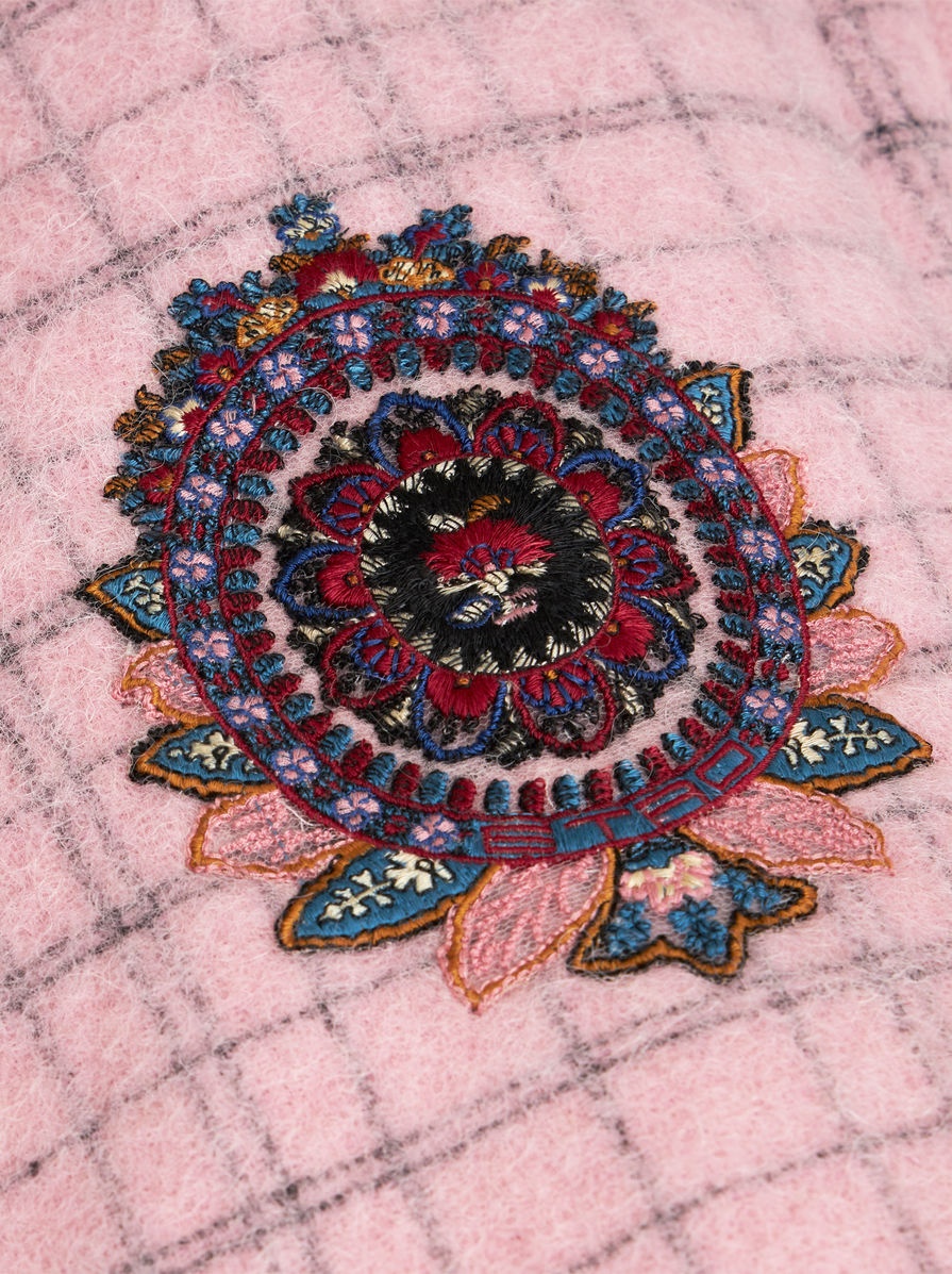 CHECK JACKET WITH EMBROIDERY - 6