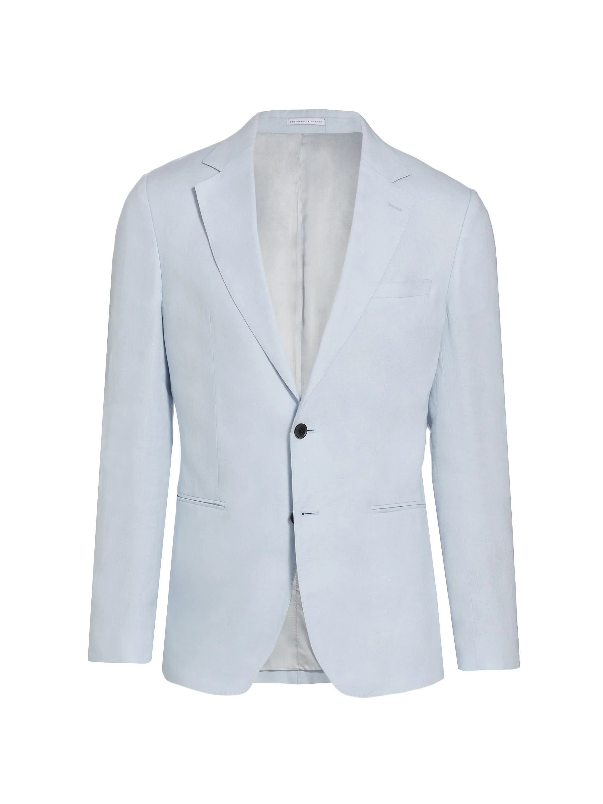 Men's Kin B Linen Two-Button Blazer - Soft Blue - 1