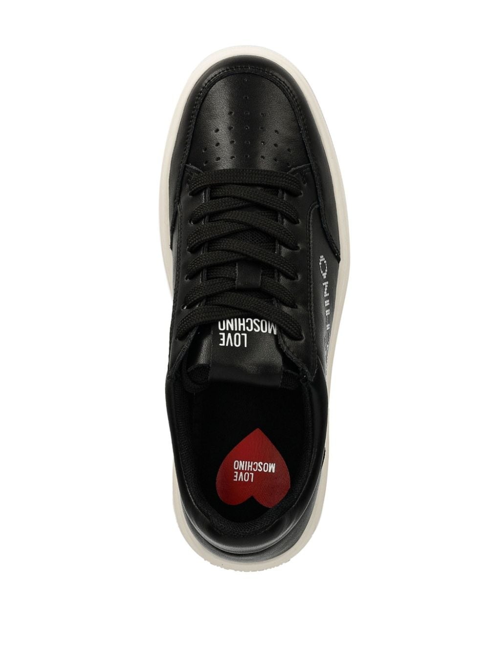 logo lettering lace-up trainers - 4