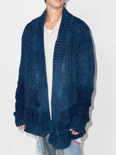 Greg Lauren Fisherman open-front cardigan outlook