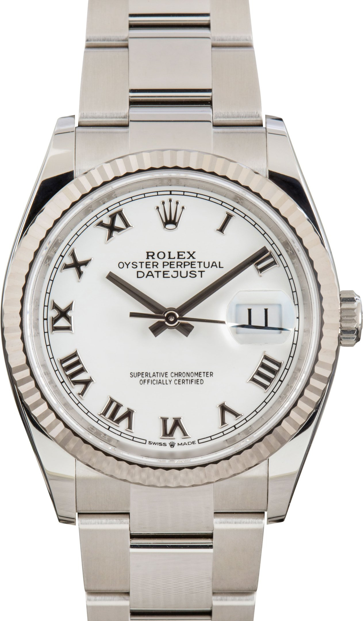 Pre-owned Rolex Datejust 126234 White Roman Dial - 1