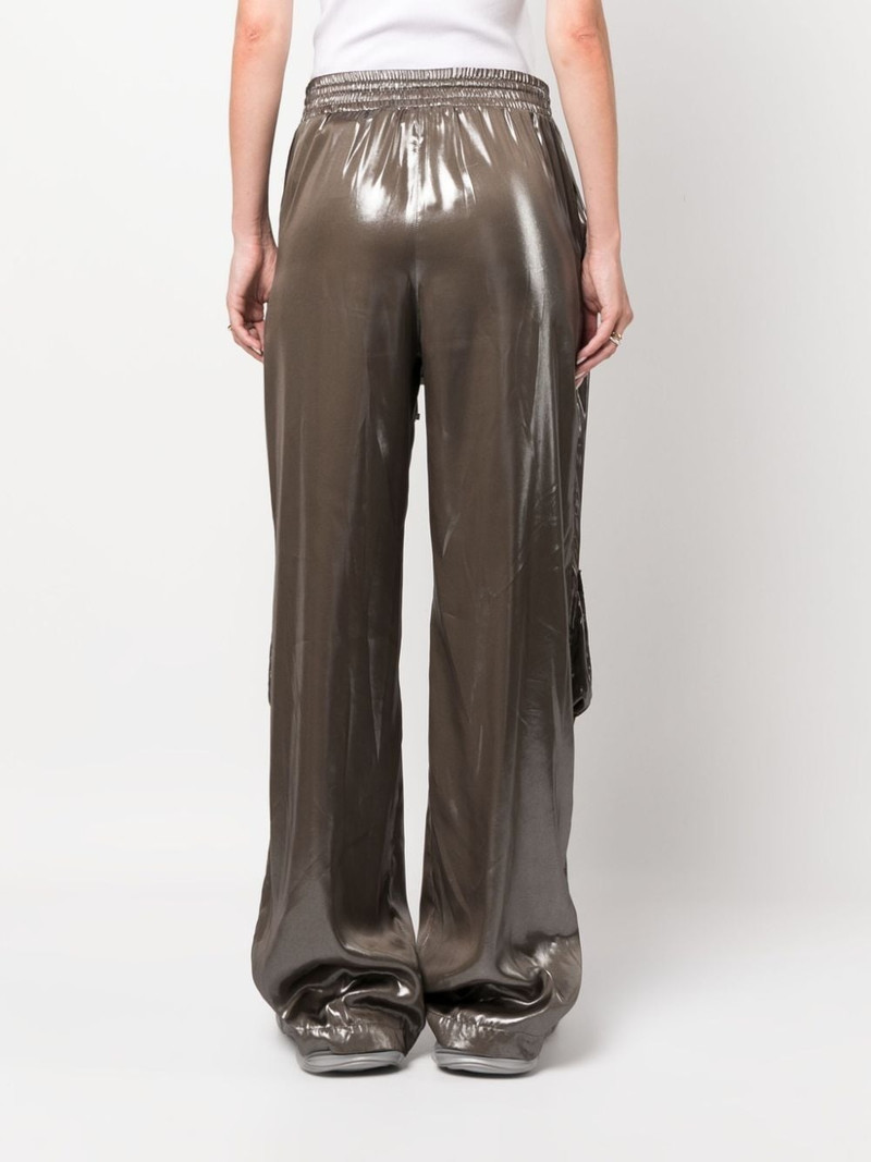 high-waisted high-shine trousers 4