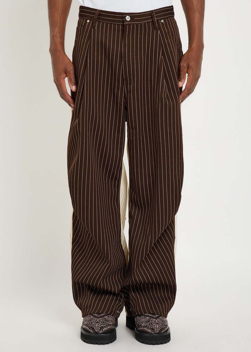 PDF Pdf Channel Fat Angelo Pinstriped Straight-leg Woven Trousers outlook