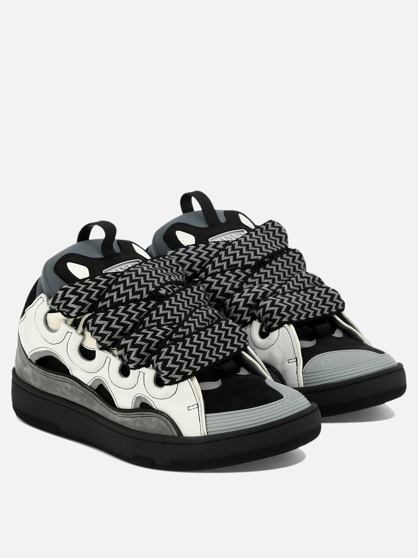 SALE！！　LANVIN　curb sneakers ブラック　新品 Lanvin Curb Leather Sneakers | Black | FARFETCH