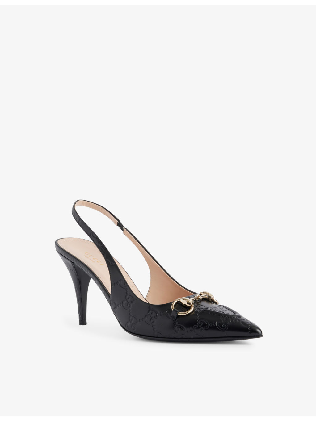 Erin GG horsebit heeled leather pumps - 3