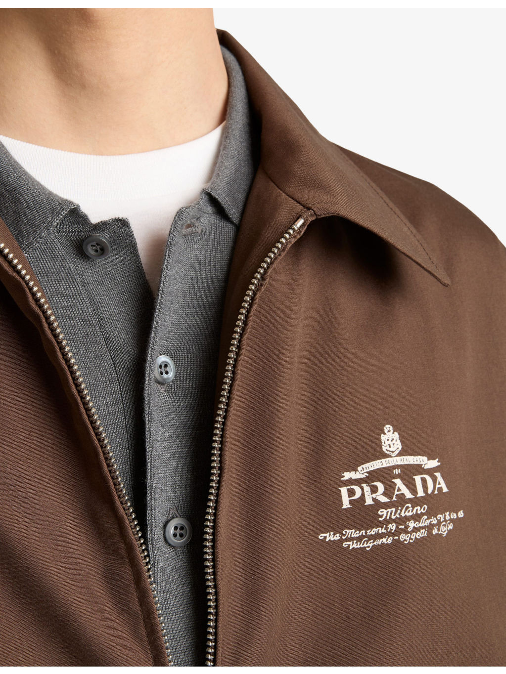 Branded-print side-pocket woven jacket - 5