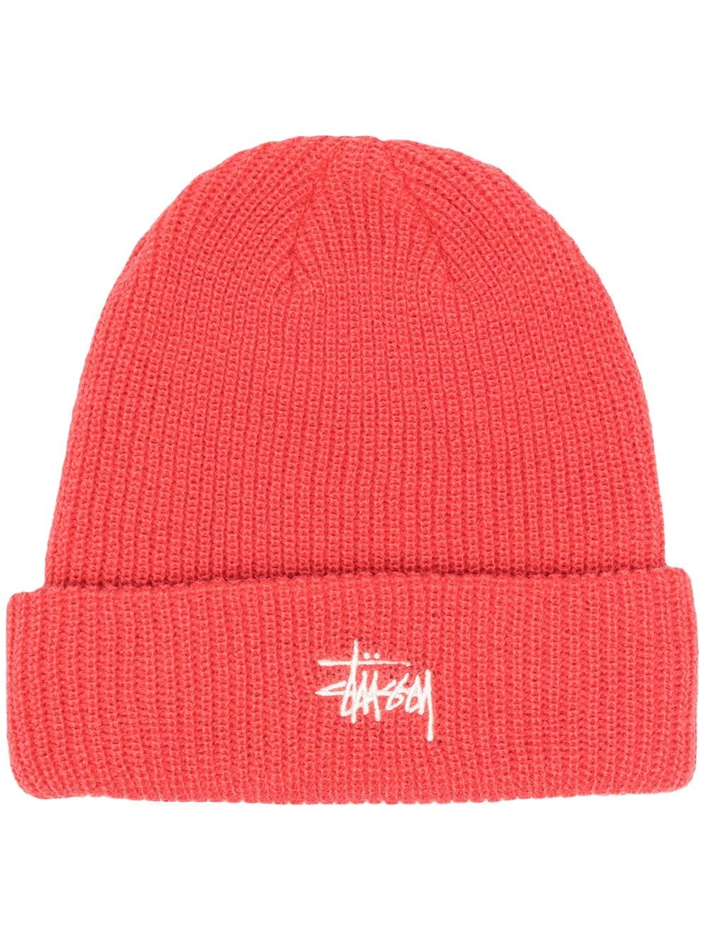 embroidered logo beanie - 1