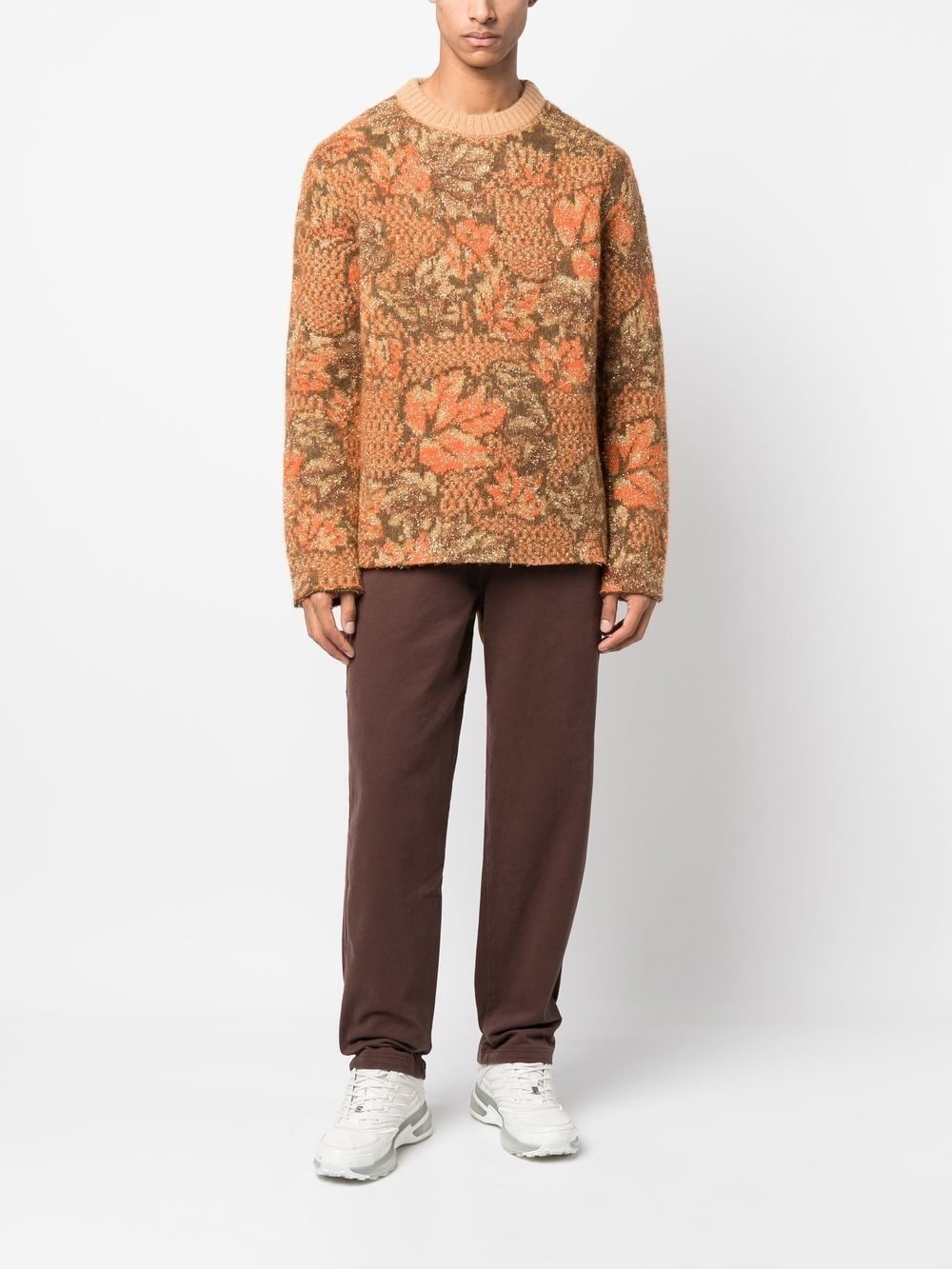 autumn leaves print jumper - 2