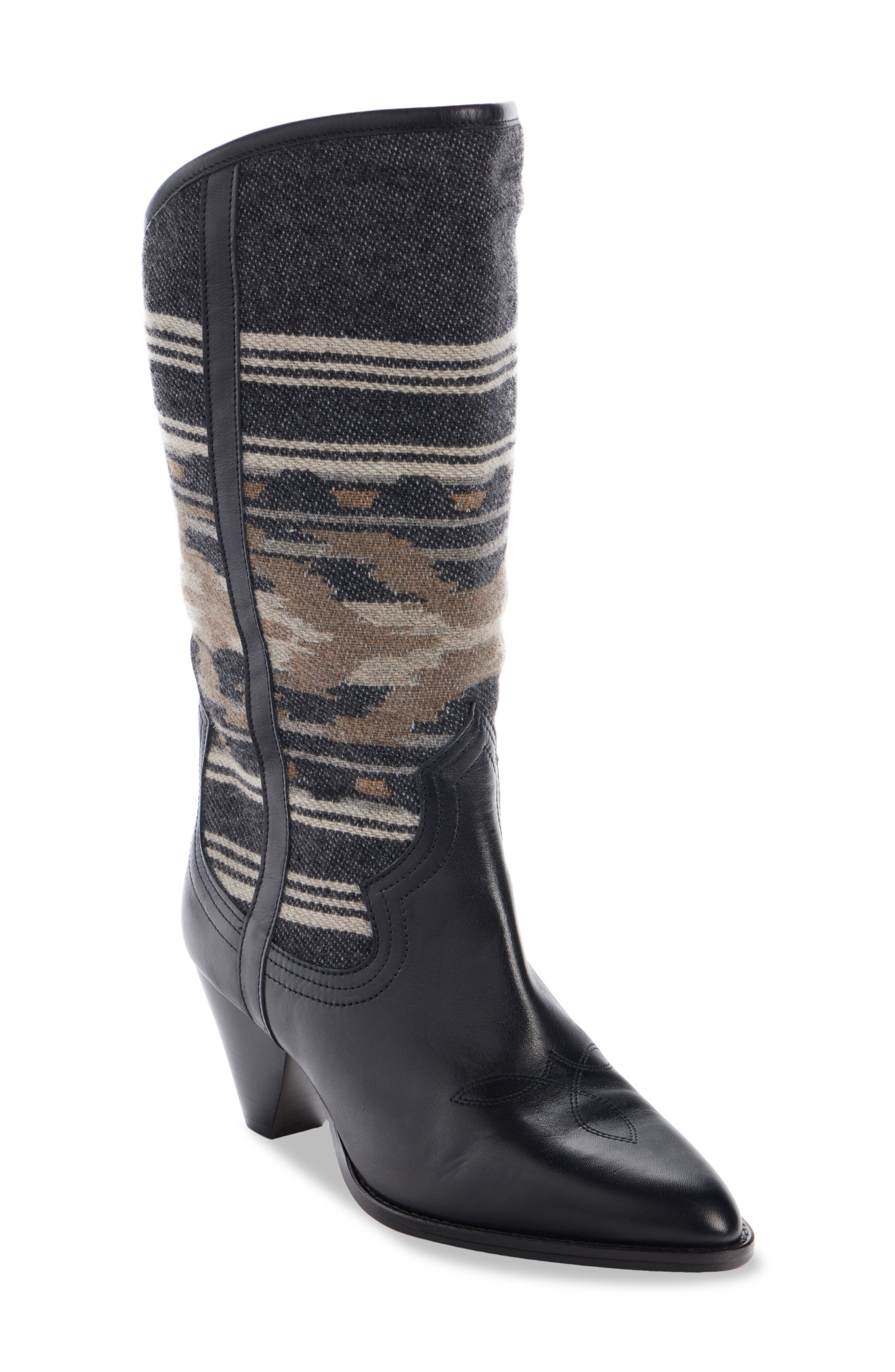 Isabel Marant Lijita Western Boot in Faded Black at Nordstrom - 1