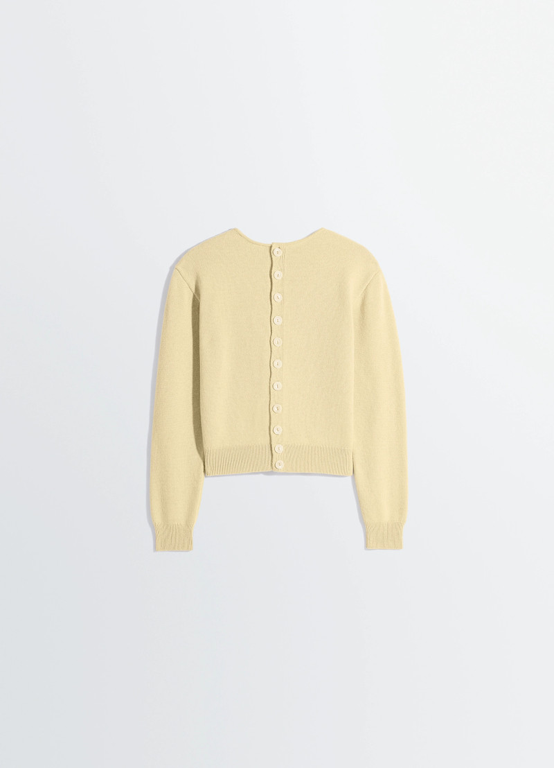 REVERSIBLE BUTTONED SWEATER IN CASHMERE WOOL - 1