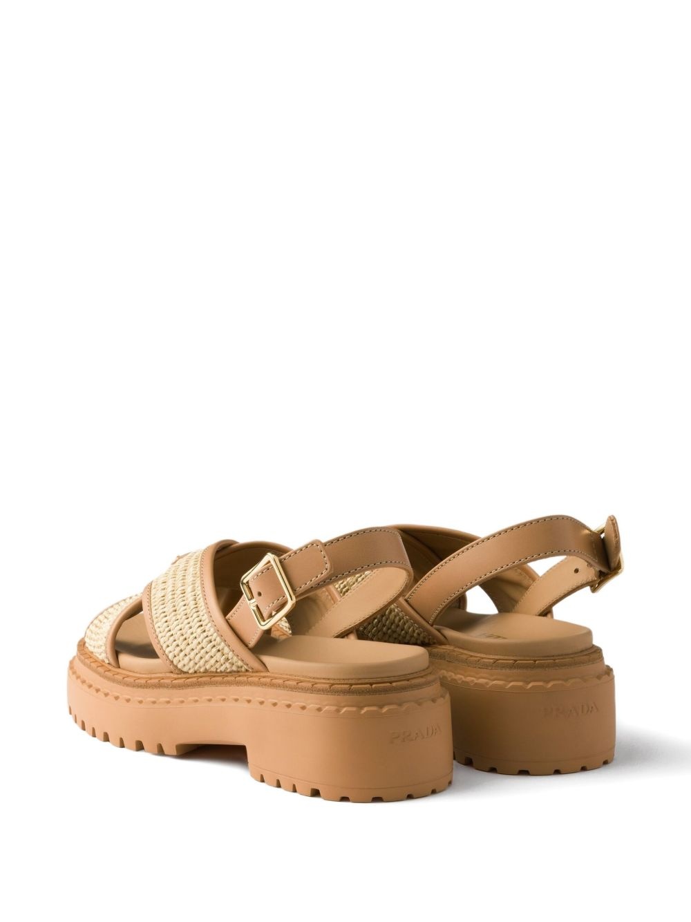 cross-strap platform sandals - 3