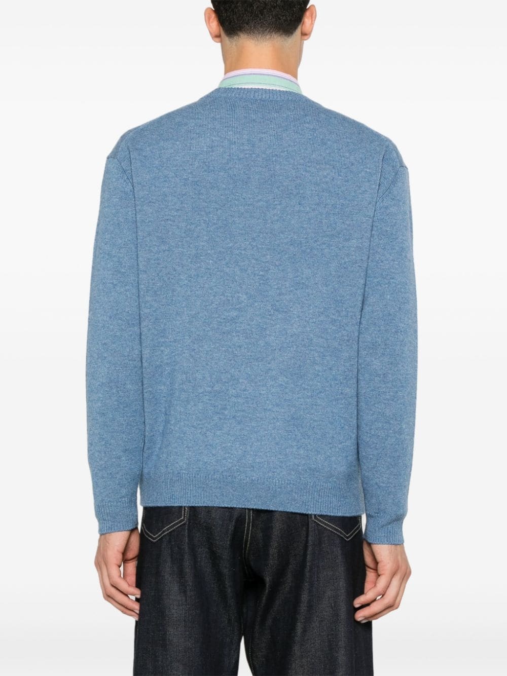 Bold Fox Head embroidered sweater - 4