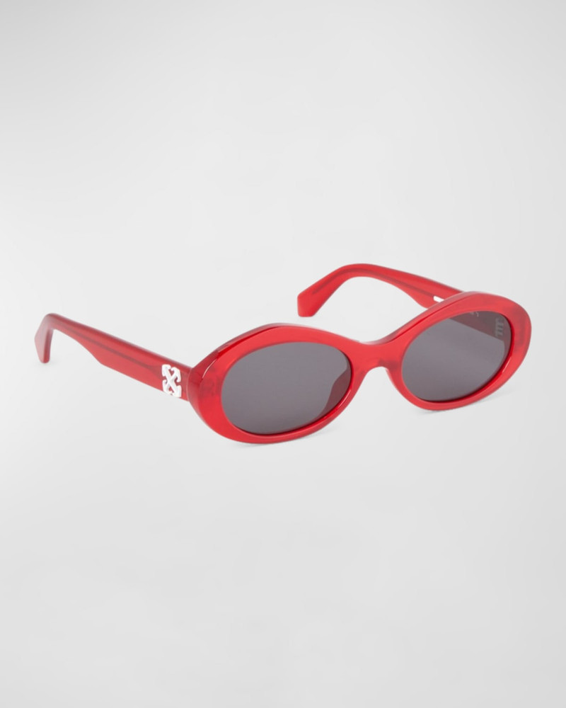 Off-White Edison Oval Acetate Sunglasses outlook