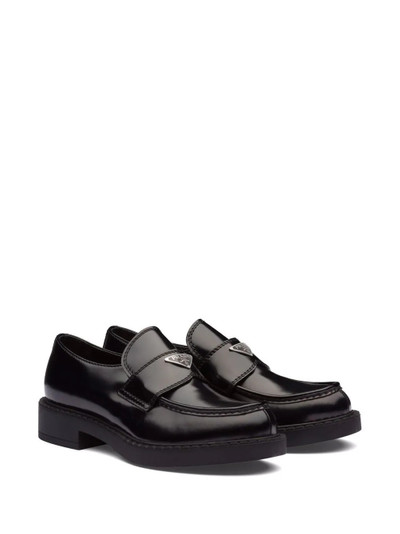 Prada logo-plaque chunky-sole loafers outlook