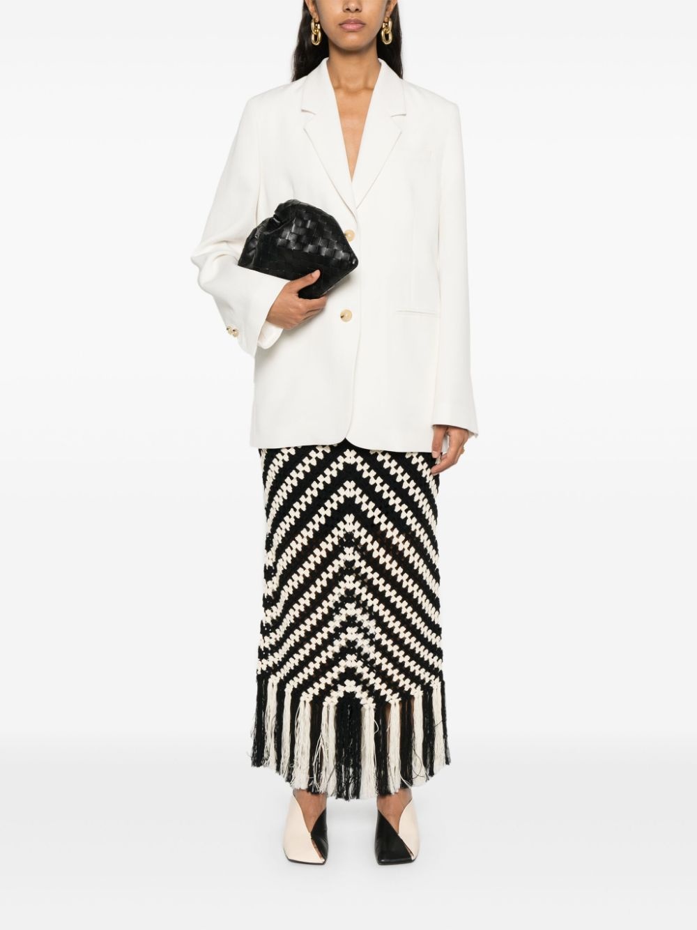 notched-lapels single-breasted blazer - 2