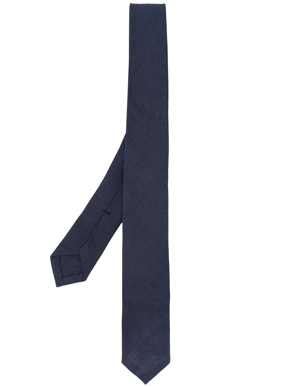 logo patch linen tie - 1