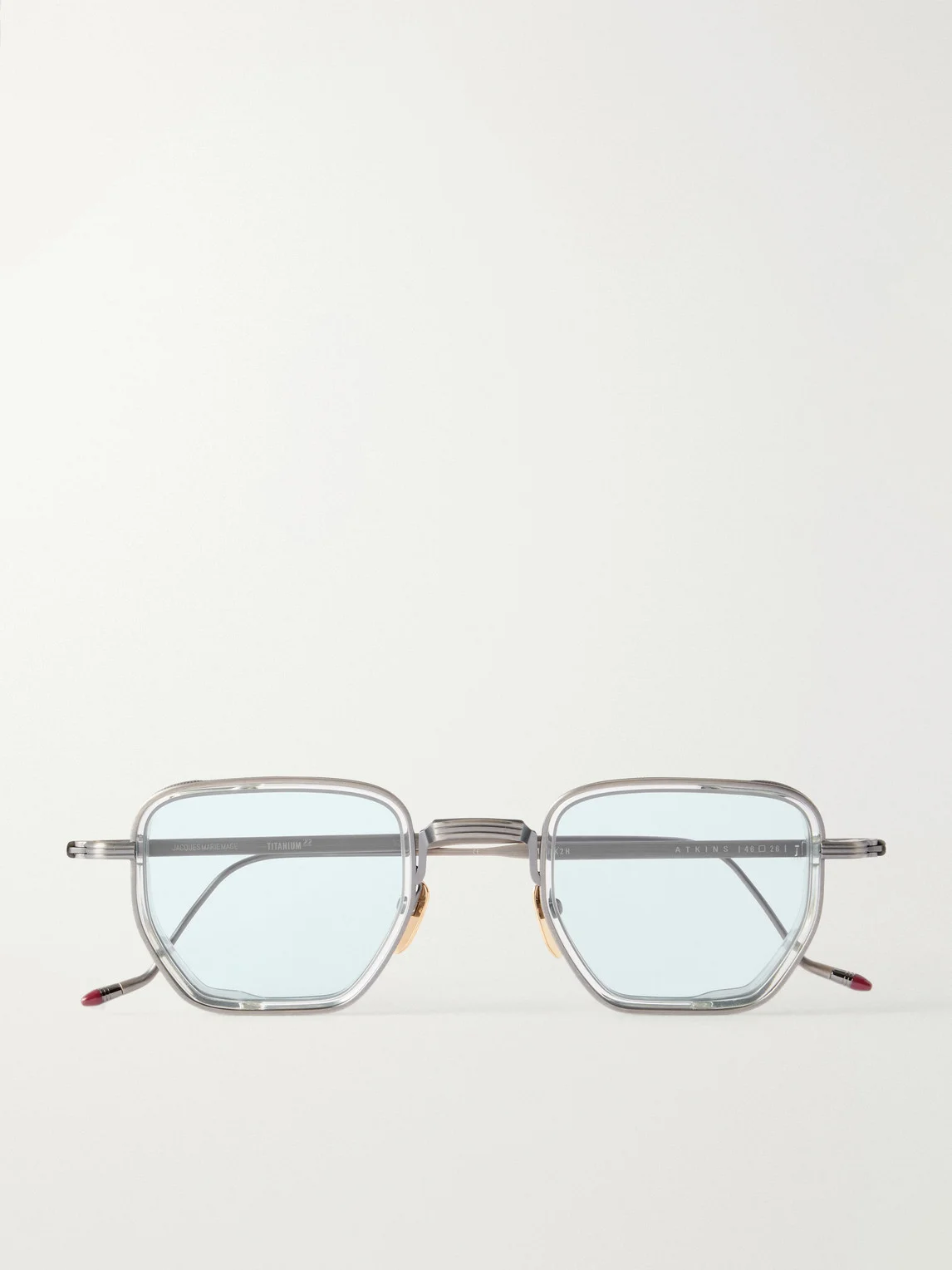 Atkins D-Frame Silver-Tone Sunglasses - 1