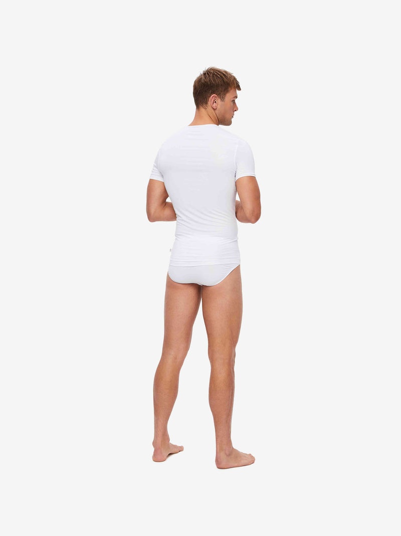 Men's Underwear V-Neck T-Shirt Alex Micro Modal Stretch White - 4