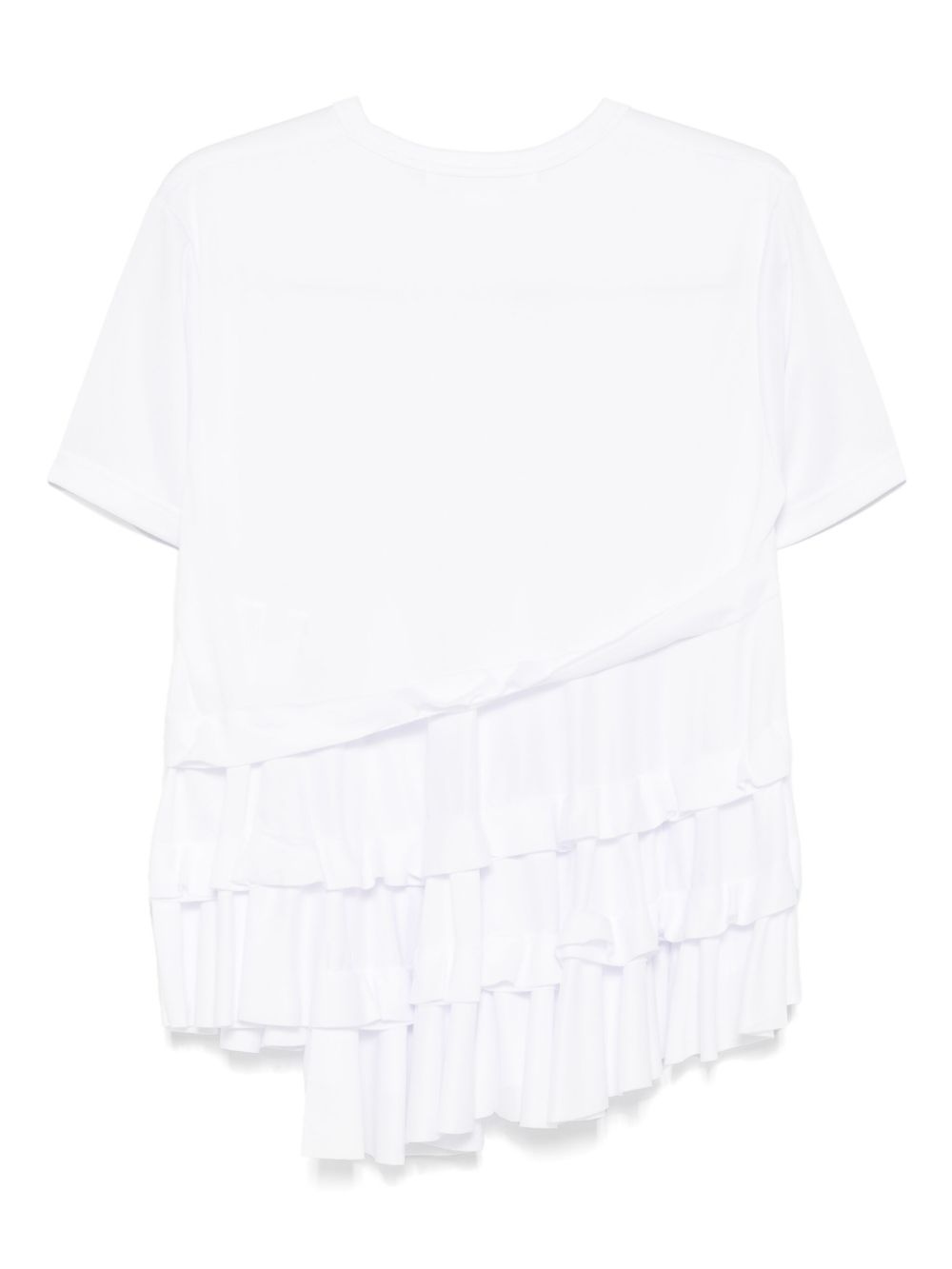 asymmetric ruffled T-shirt - 2