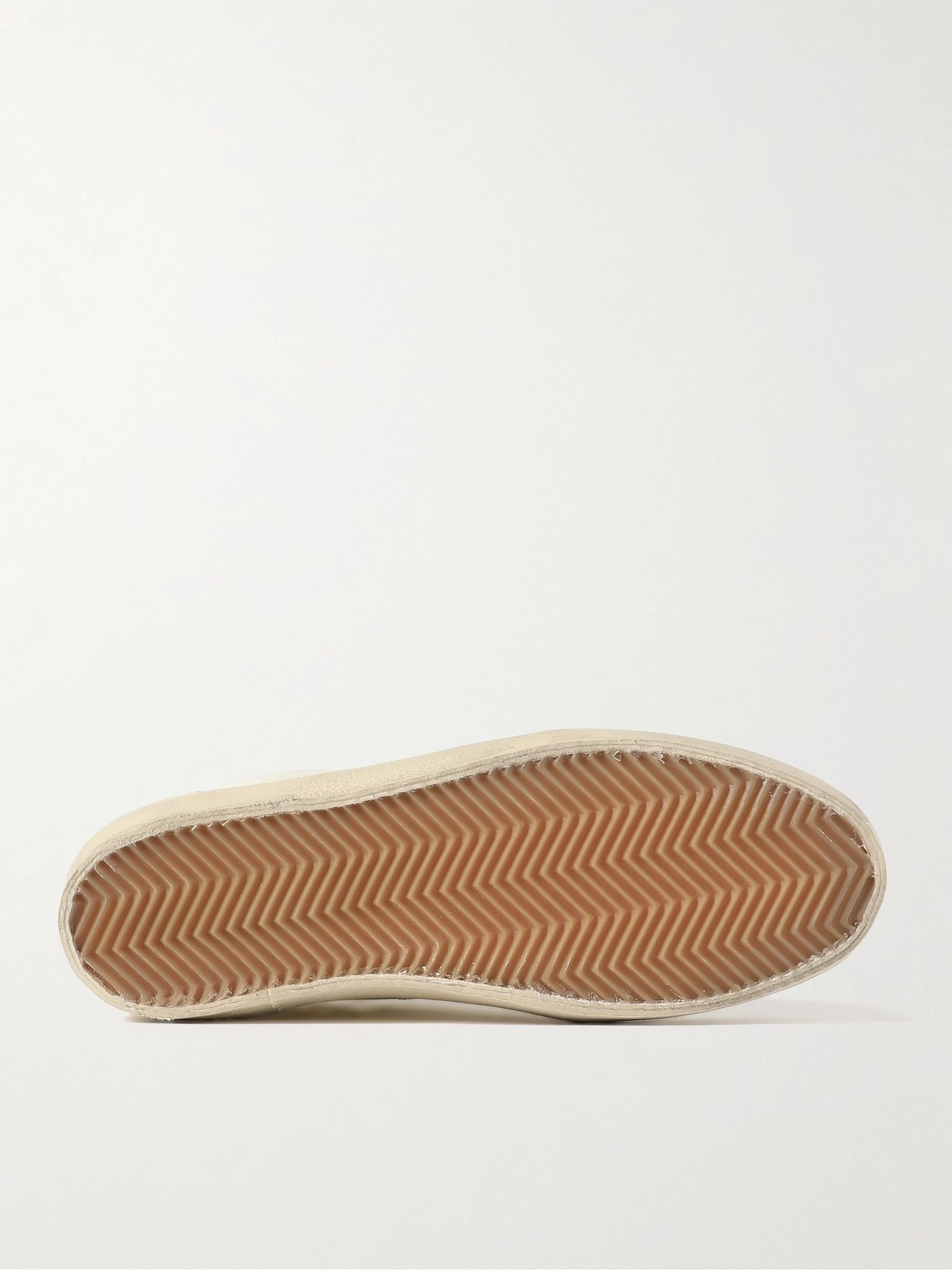 Soul-Star Distressed Leather Sneakers Off-white - 3