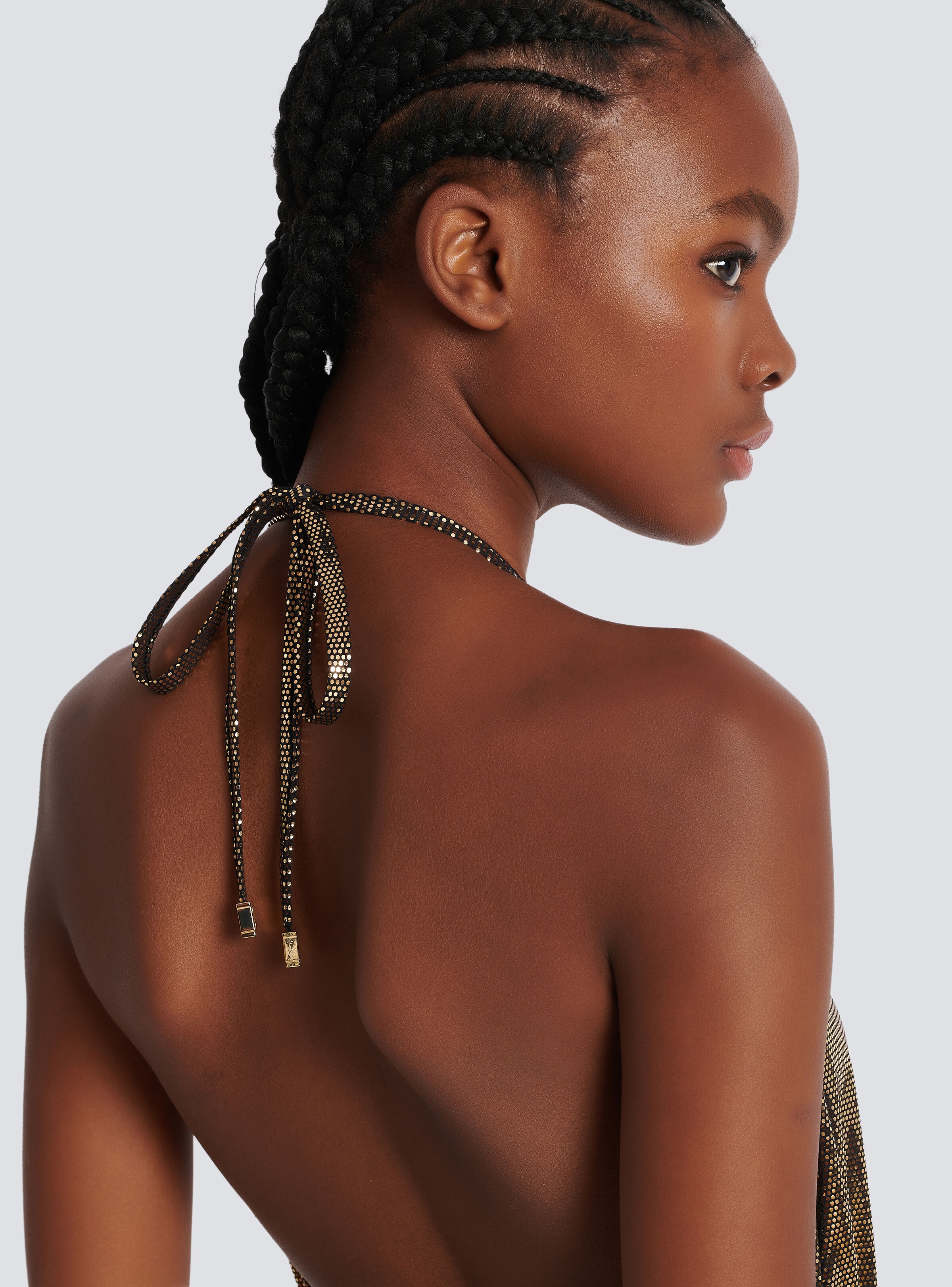 Draped metallic swimsuit - 2