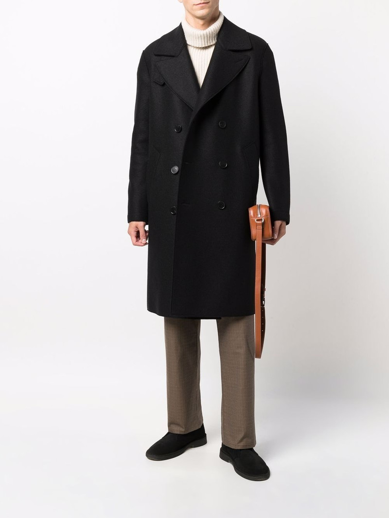 Harris Wharf London double-breasted tailored coat outlook