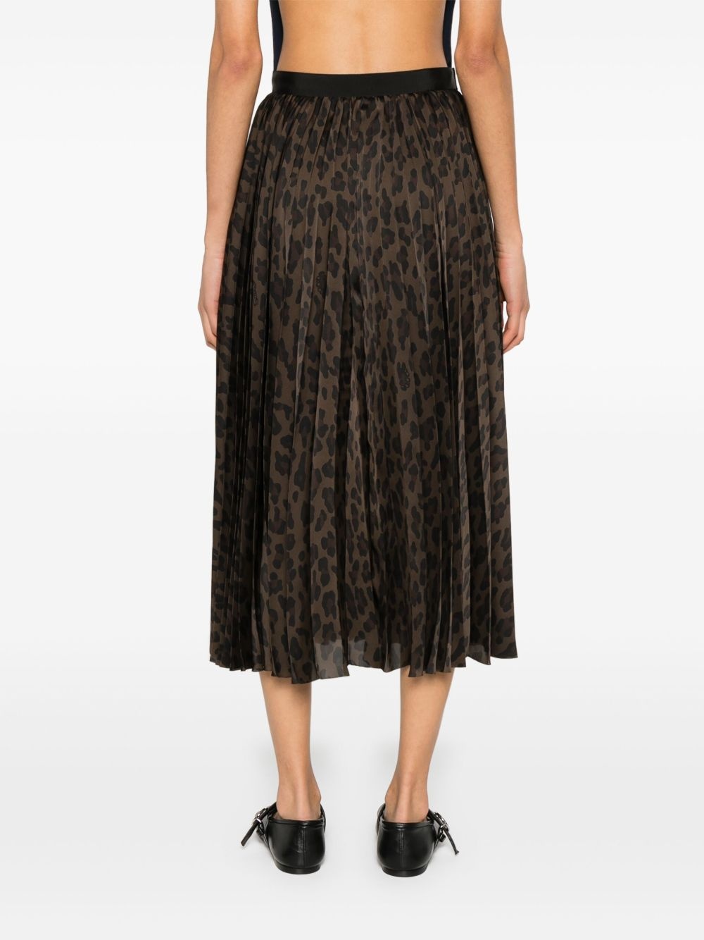 leopard-print midi skirt - 4
