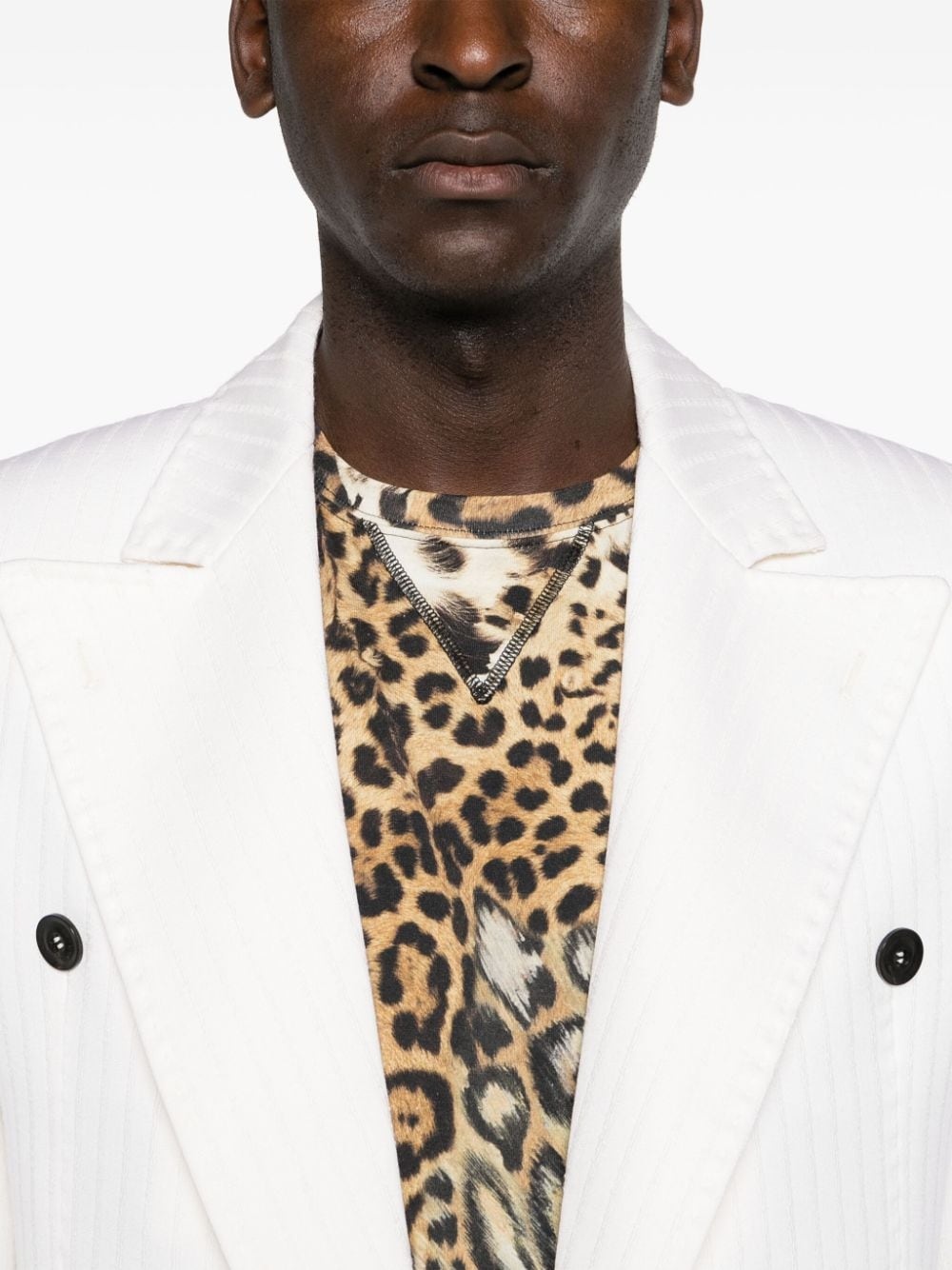 jaguar-print cotton T-shirt - 5