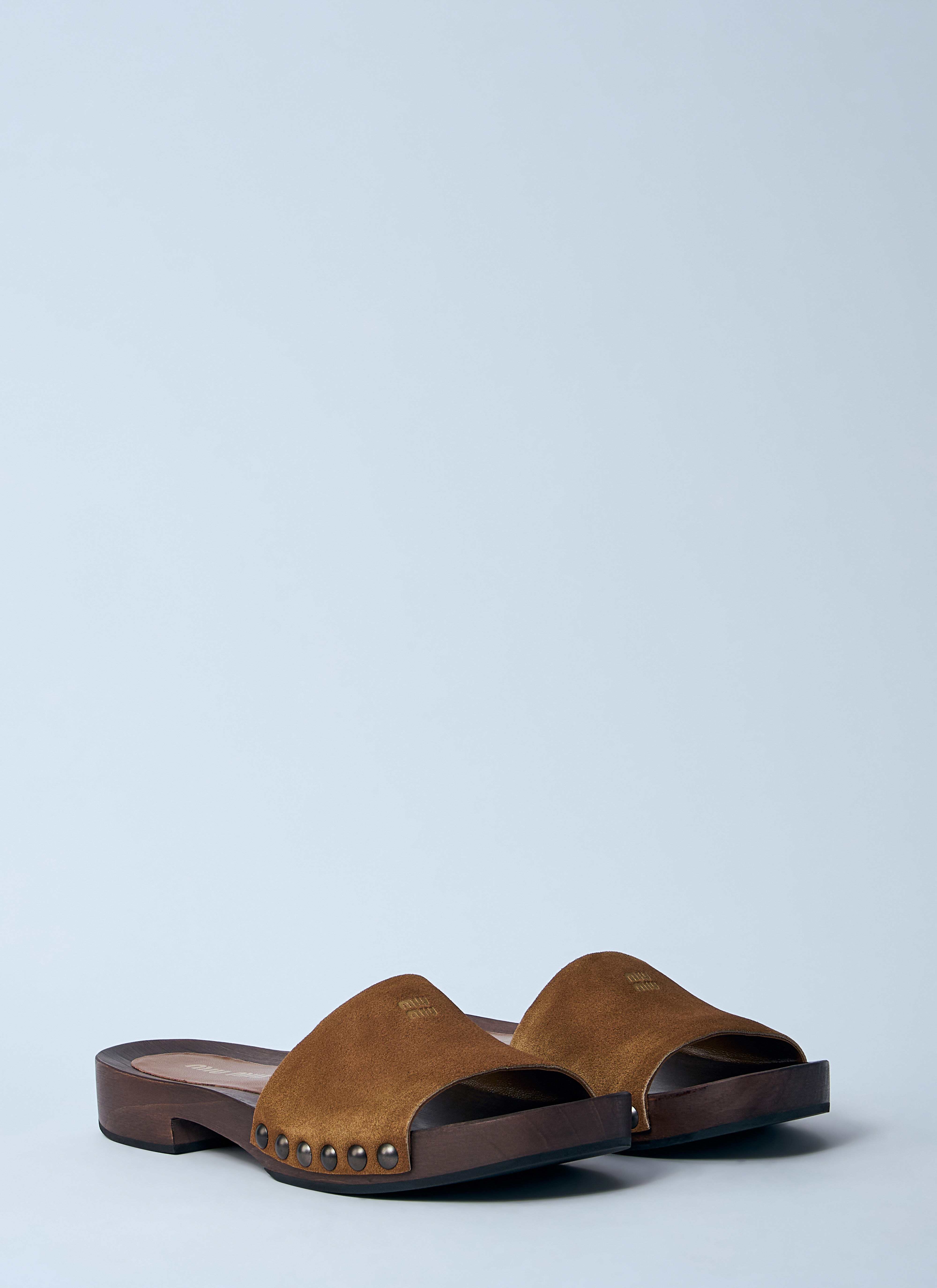 Faded Suede Clogs - 2