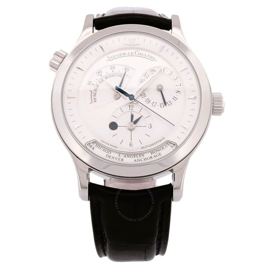 Pre-owned Jaeger LeCoultre Master Geographic Automatic Silver Dial Men's Watch 142.8.92 - 1