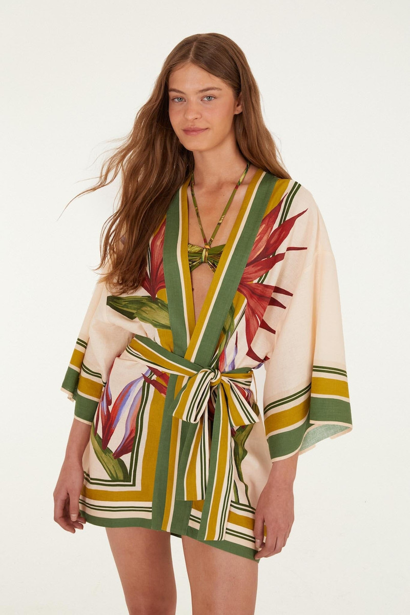 Light Blush Strelitzia Kimono 3