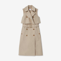 ★Burberry★ Sleeveless Cotton Gabardine Trench Dress Honey BURBERRY Sleeveless cotton gabardine trench dress | Harvey