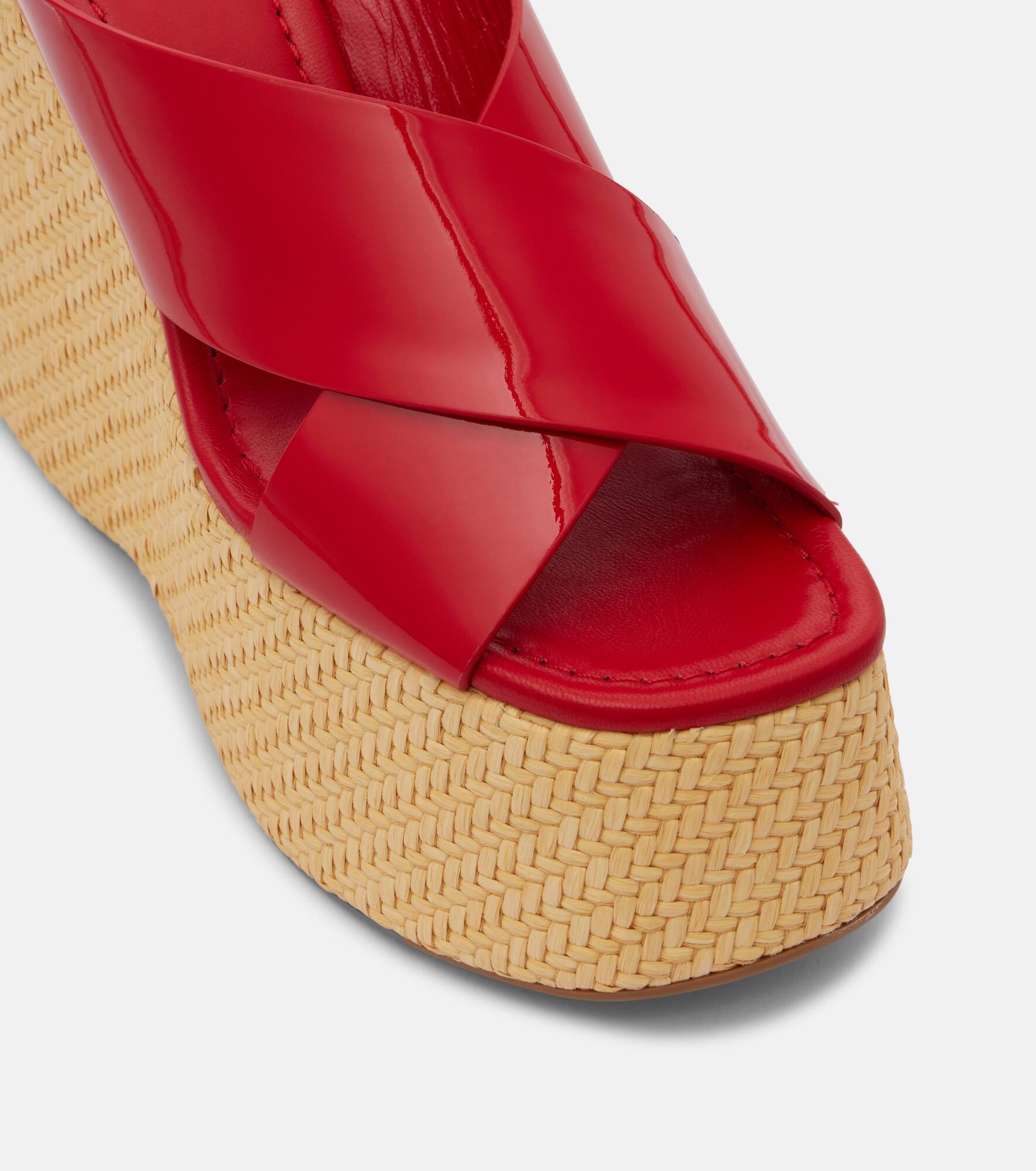 Mara patent leather wedge mules - 5
