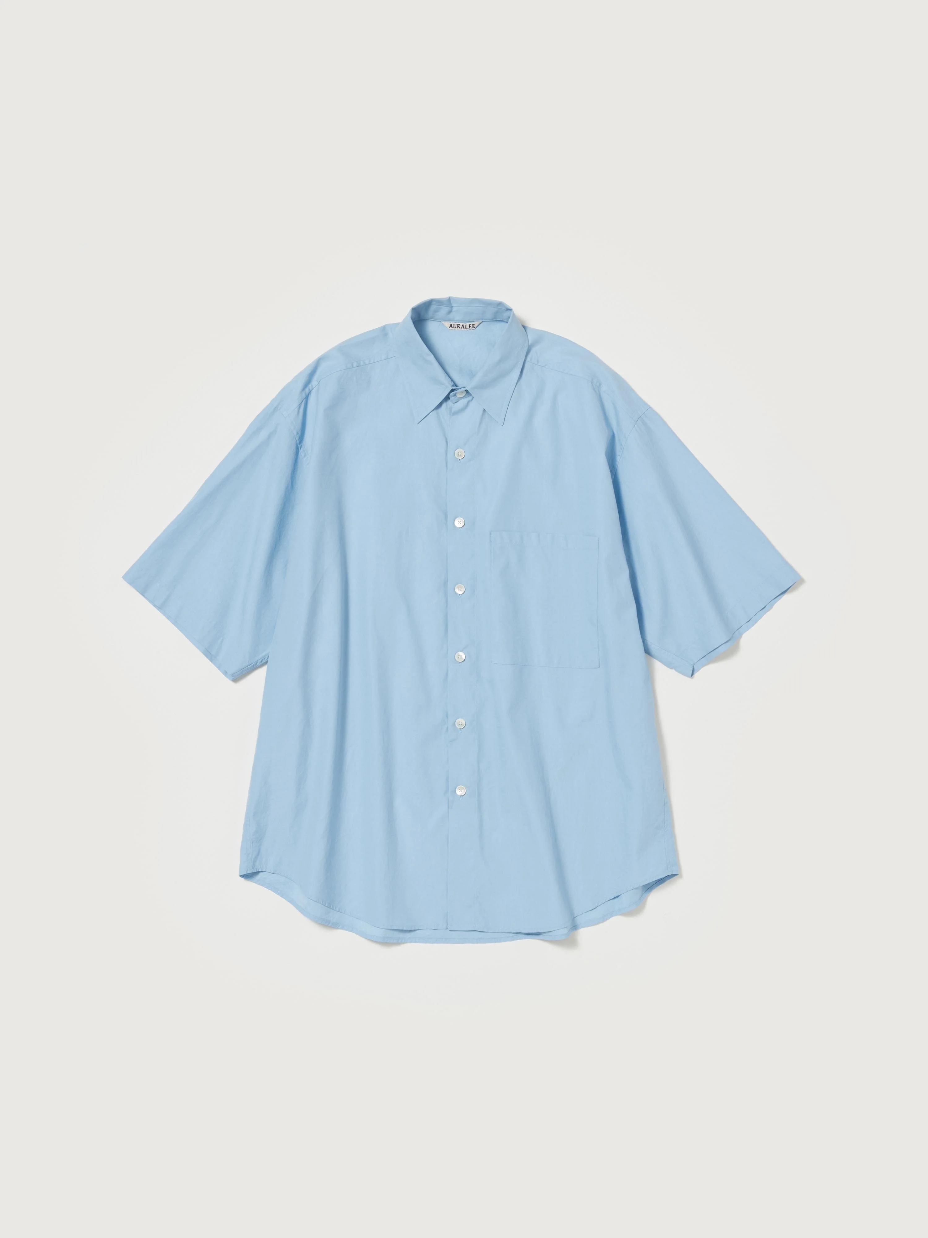 WASHED FINX TWILL BIG HALF SLEEVED SHIRT - 1