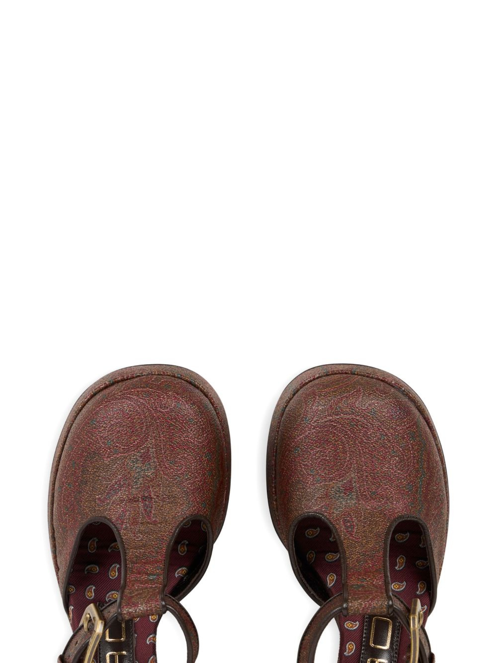 105mm paisley-print platform pumps - 4