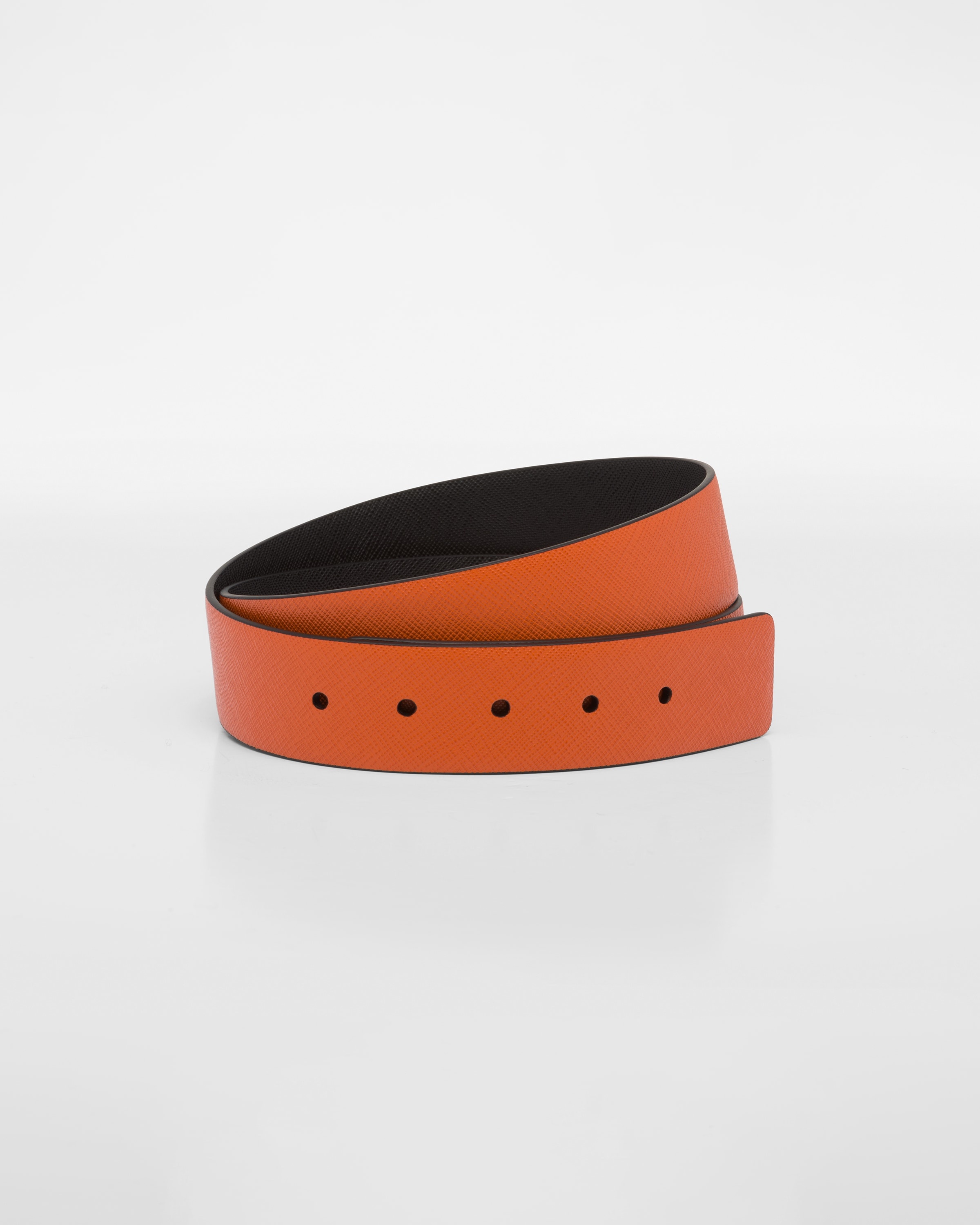 Reversible Saffiano leather belt strap - 1