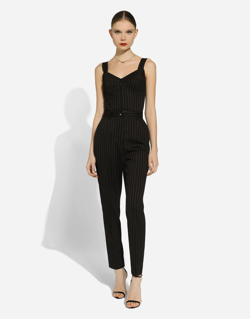 Pinstripe wool corset top 5