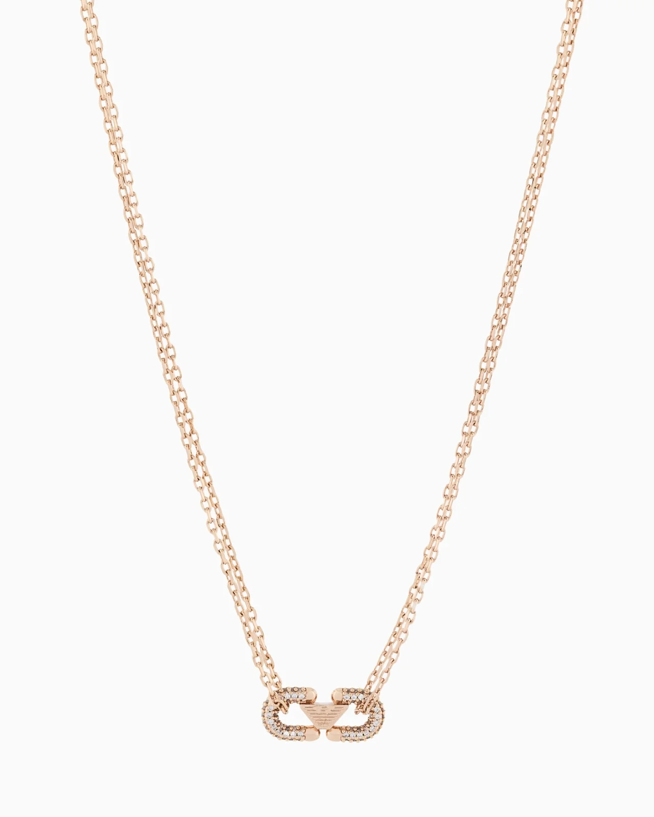 ROSE GOLD-TONE BRASS ID NECKLACE - 1