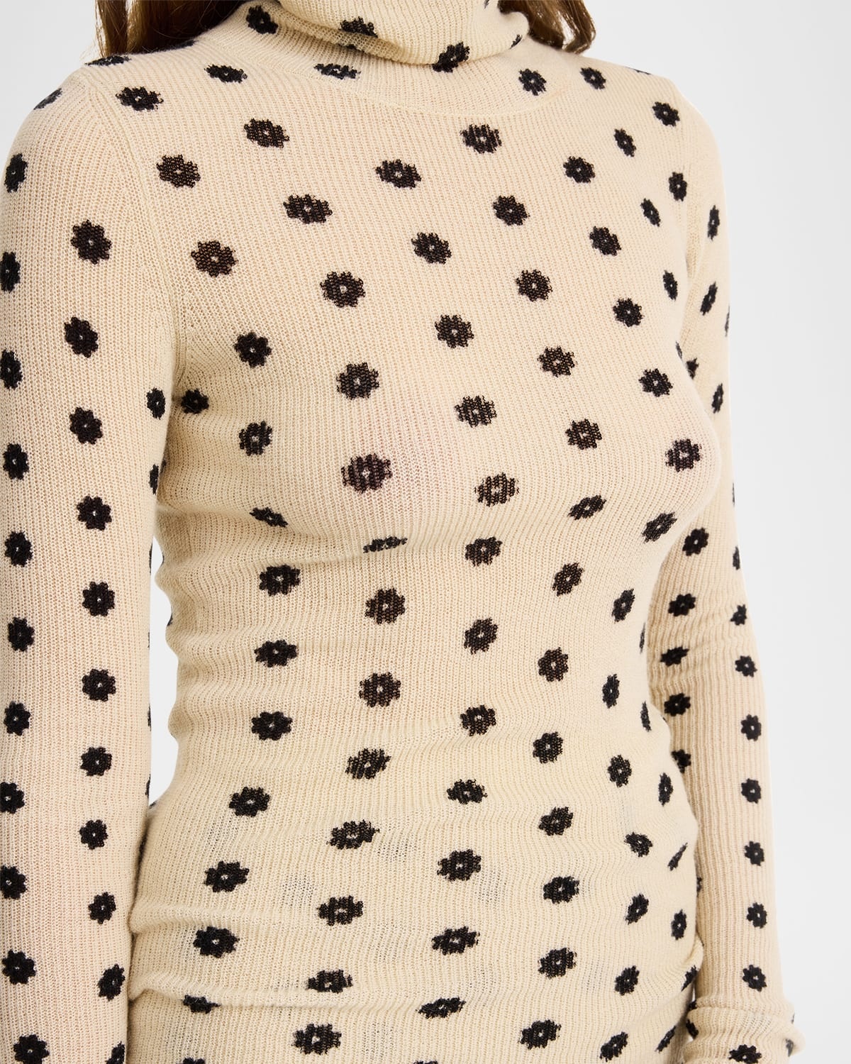 Fioria Floral-Print Turtleneck Sweater - 5