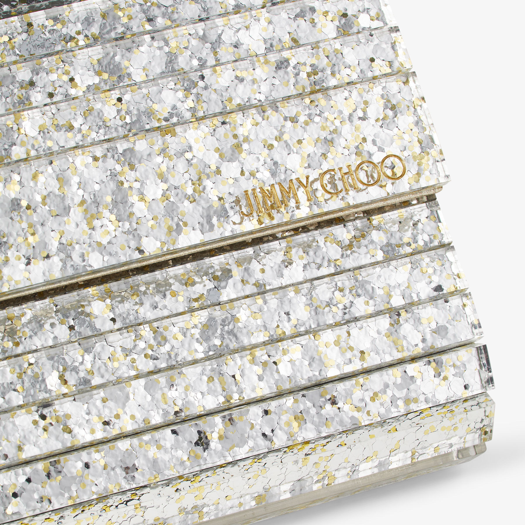 Sweetie
Champagne Coarse Glitter Acrylic Clutch Bag - 3