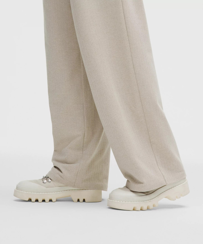 Daydrift High-Rise Wide-Leg Trouser Short *Herringbone 7