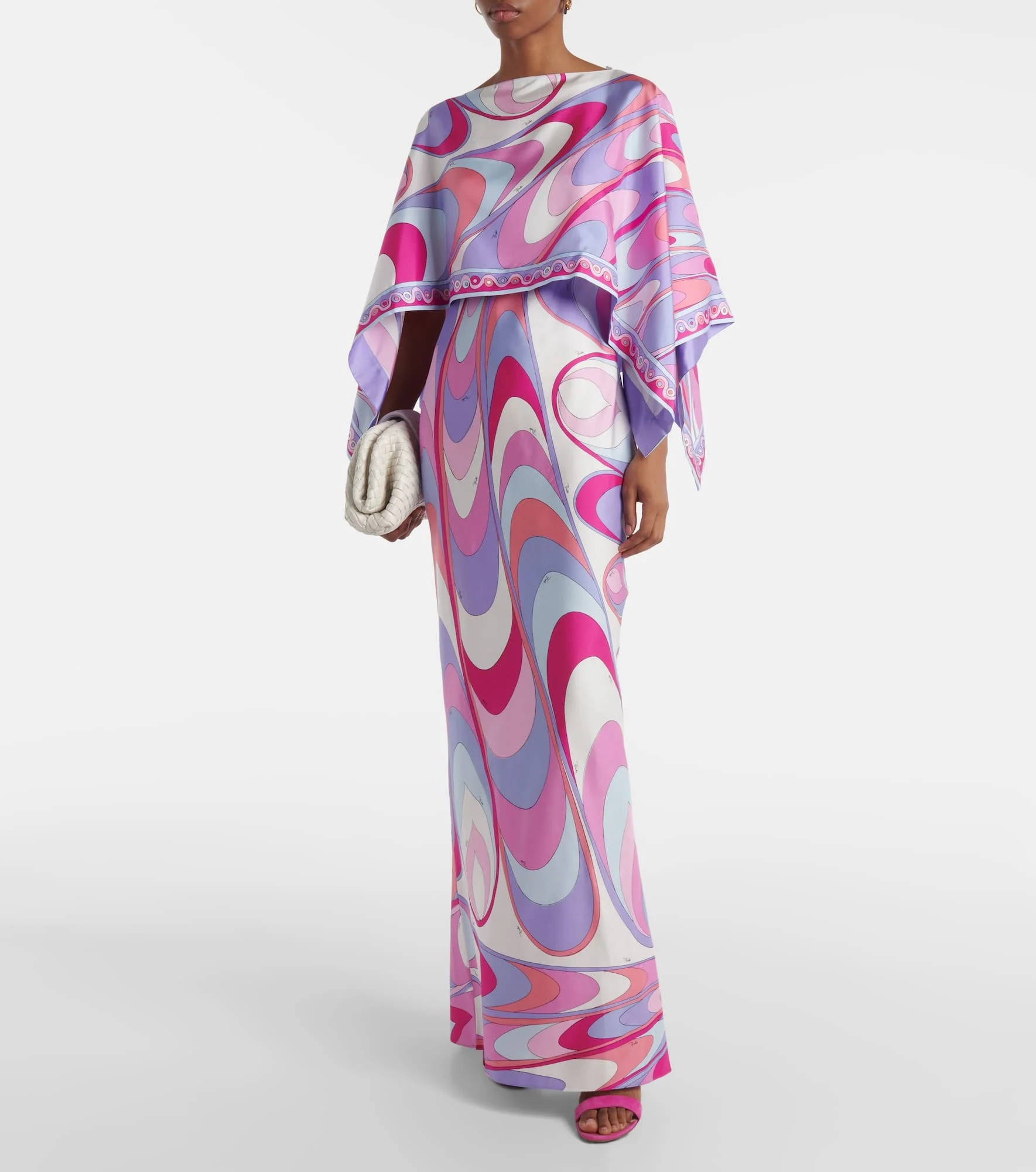 chinese dress ladies Orchidee Print Long Dress