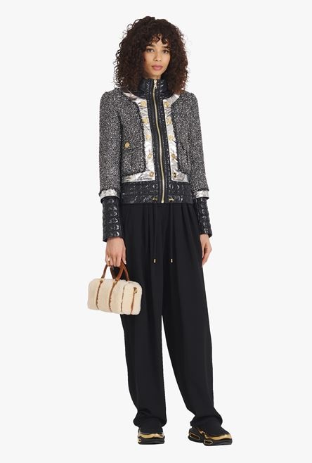 Capsule After ski  - Black and silver tweed and lurex jacket - 2