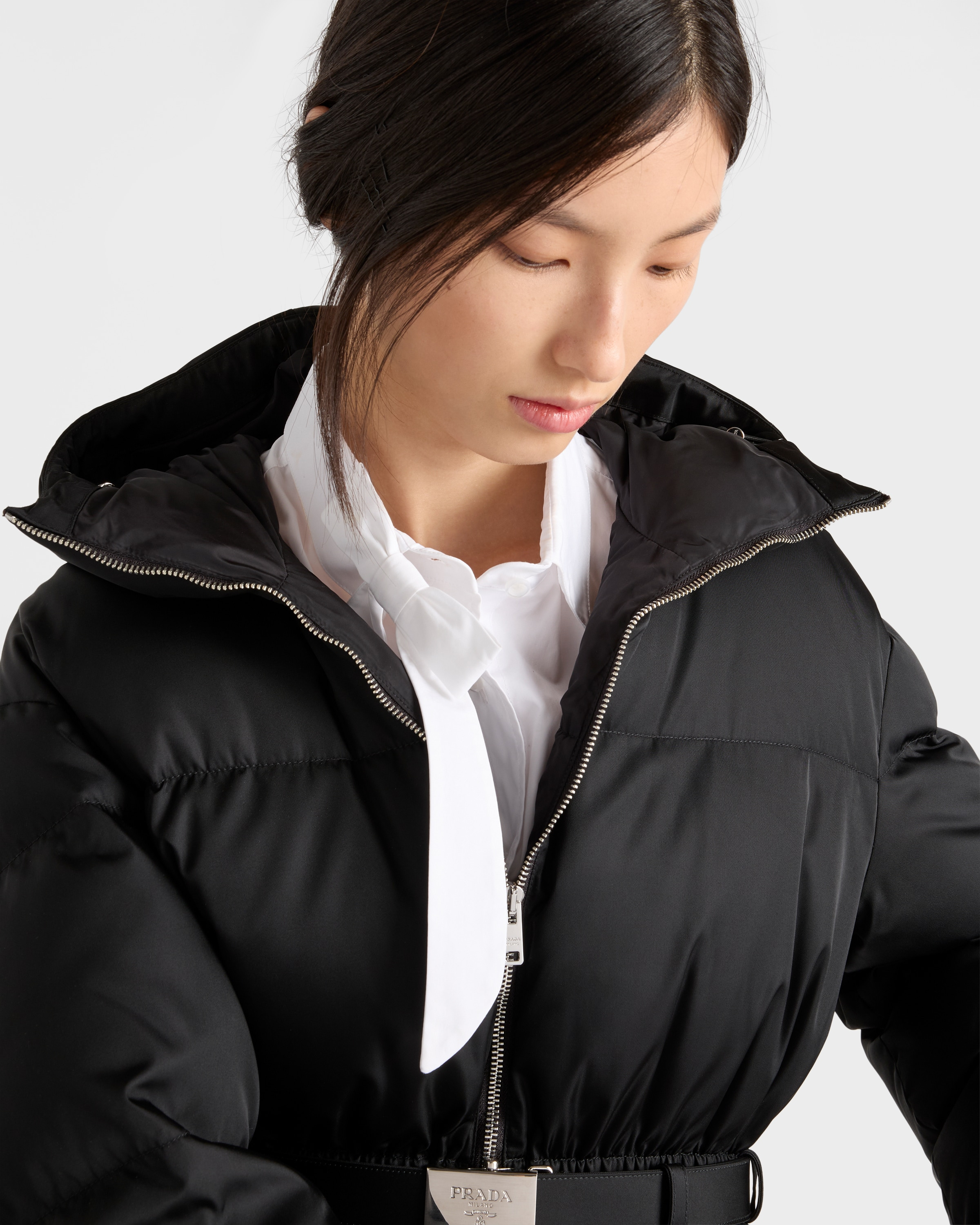 Re-Nylon hooded down jacket - 4