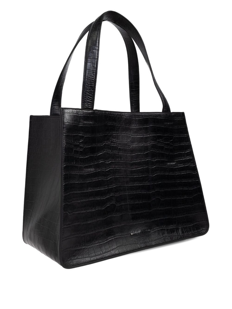 Saclaire top-handle embossed tote bag 1