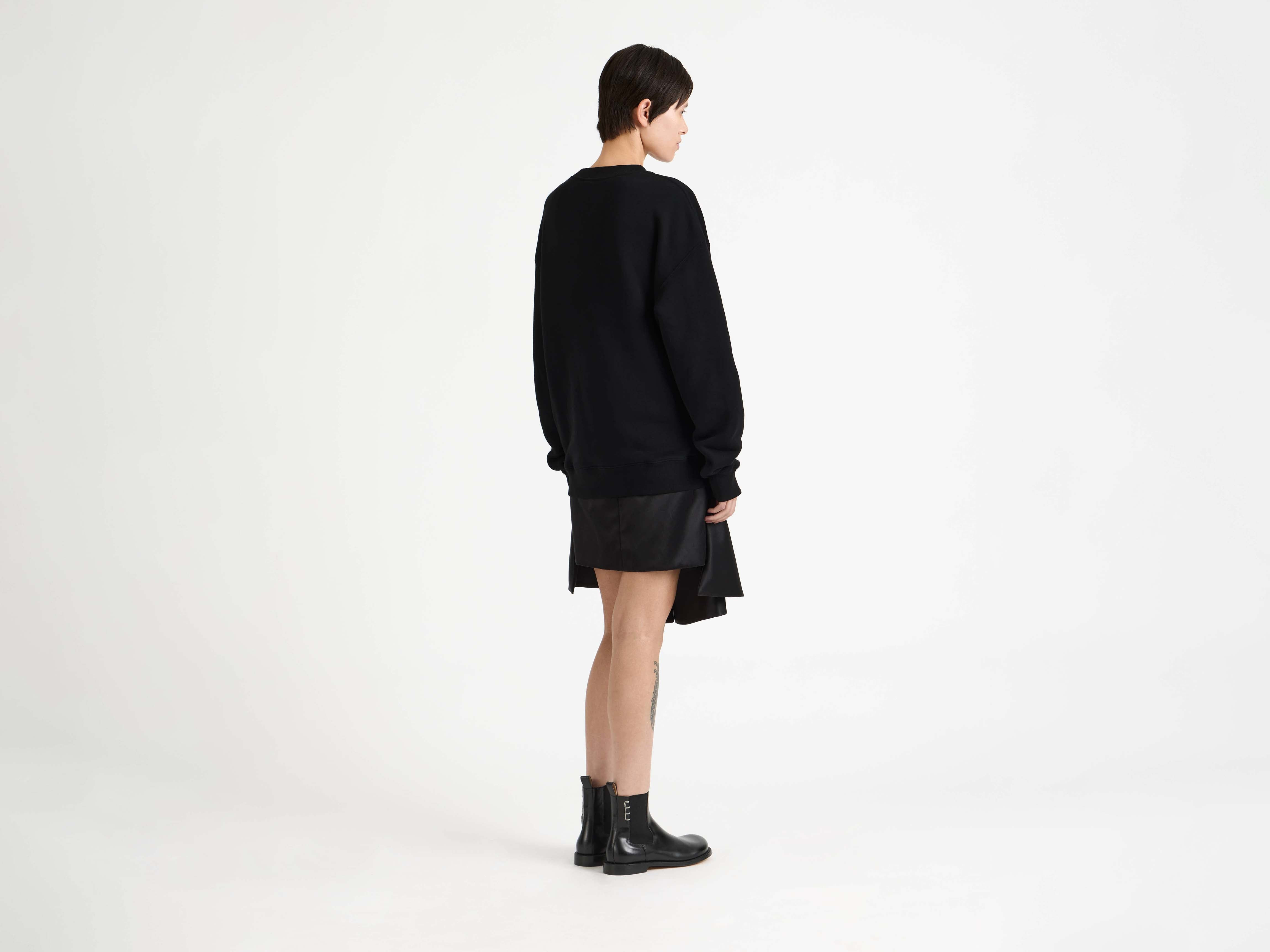 WOMENS 'ANONYMOUS LOVERS' SWEATSHIRT IN WASHED BLACK - 3